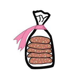 Bag of Sprinkle Cookies | Digital Download | Cute Bakery Artwork | Cookie Art | Commercial License PNG | Sweet Treat Clipart