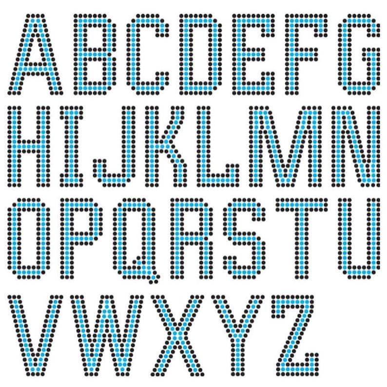 Rhinestone Alphabet Stencil Letters – SVG Files (2.6 in tall) image 6