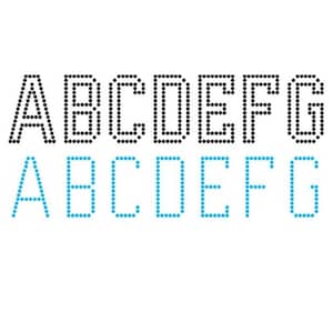 Rhinestone Alphabet Stencil Letters – SVG Files (2.6 in tall) image 7