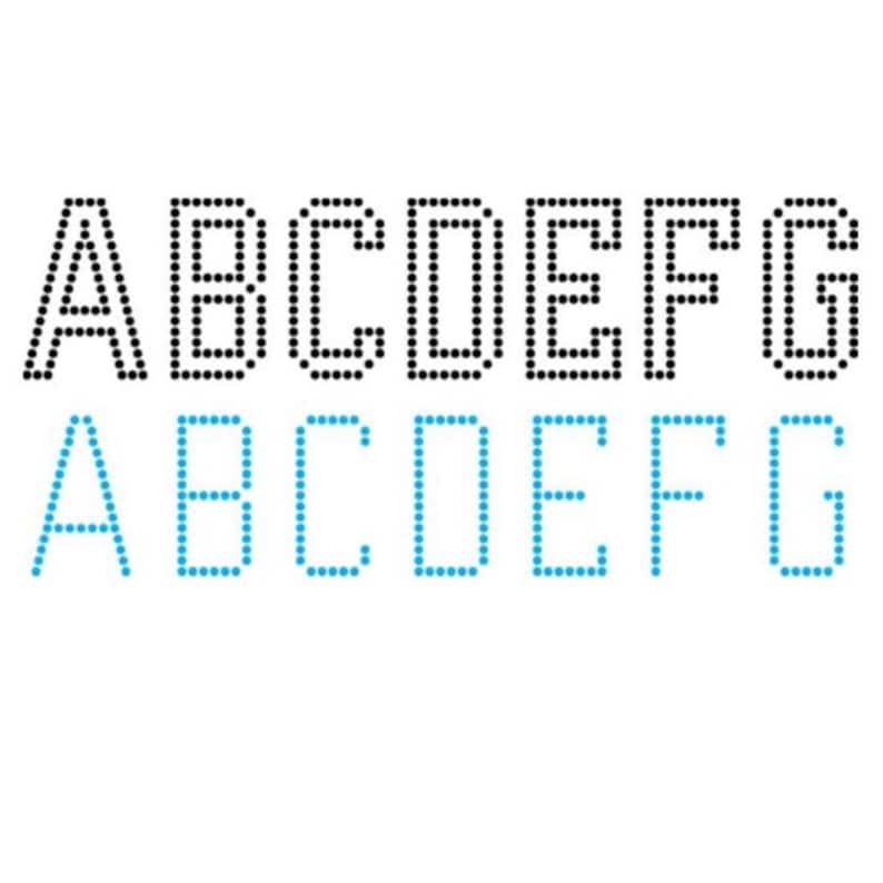 Rhinestone Alphabet Stencil Letters – SVG Files (2.6 in tall) image 7