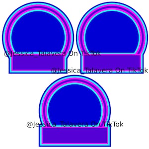 カスタマイズ可能なケーキトッパーベースSVGテンプレート - 7層デザイン、3サイズの名前付き
