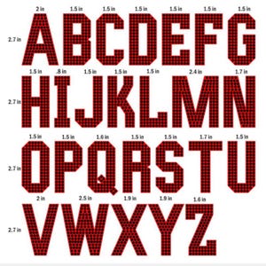Rhinestone Alphabet Stencil Letters – SVG Files (2.6 in tall) image 4