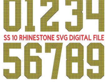 8in Rhinestone Numbers 0-9 SVG ss10