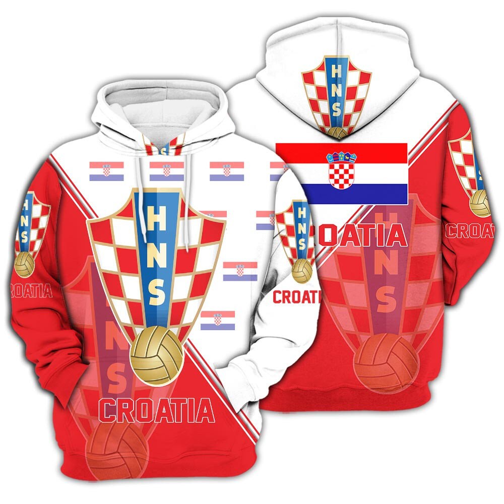Discover Croatia National Soccer Team, Qatar World Cup 2022 Champions Soccer Team 3D Hoodie