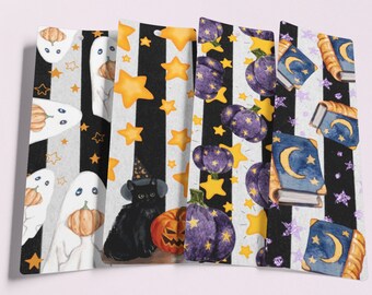 HALLOWEEN 2.3x7" Printable Bookmarks | Digital Bookmarks | Book Lovers Gift | SPOOKY SEASON; Stars Designs, Ghosts