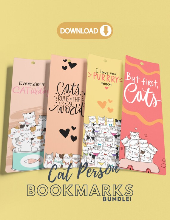 50Pcs Colorful Cat Bookmark Clips - Cute Animal Shaped Paper Clips For Reading