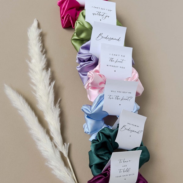 To Have and To Hold Scrunchie Bridesmaid Proposal Gift Help Me Tie Knot Scrunchie Can't Say I Do Without You Cant Tie The Knot Without You