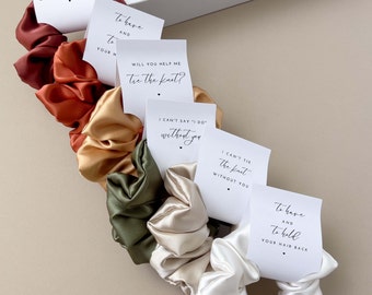 To Have and To Hold Scrunchie Bridesmaid Proposal Gift Help Me Tie Knot Scrunchie Can't Say I Do Without You Cant Tie The Knot Without You