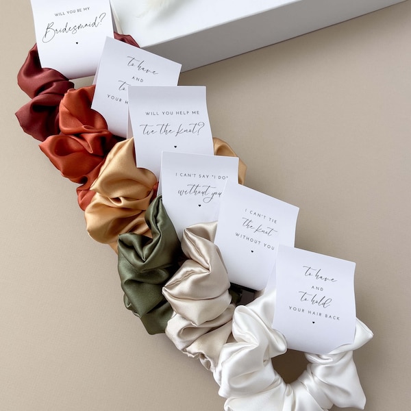 To Have and To Hold Scrunchie Bridesmaid Proposal Gift Help Me Tie Knot Scrunchie Can't Say I Do Without You Cant Tie The Knot Without You