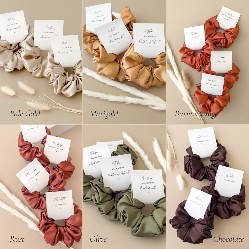 Bridesmaid Hair Ties Personalized Bridal Party Hairties Etsy
