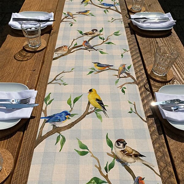 Table Runner Birds Etsy
