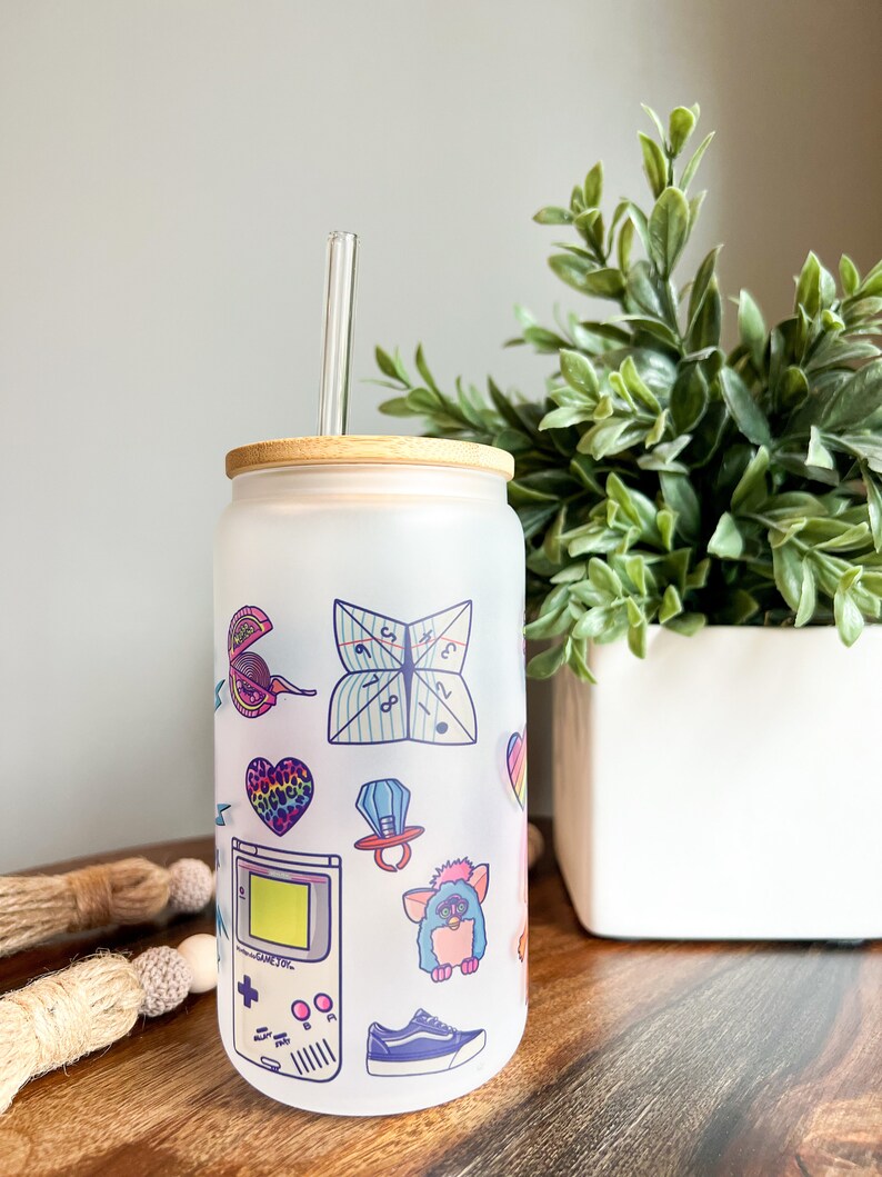 90s Vibe Nostalgia Cup 90s Vintage Tumbler Iced Coffee Cup Gift for ...