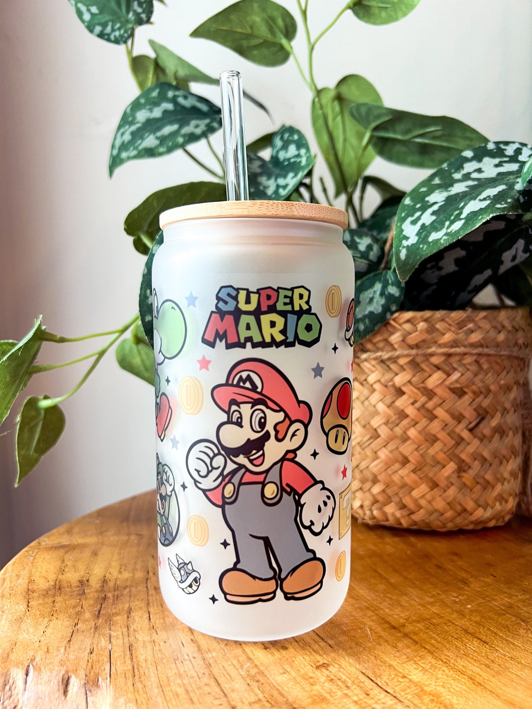 Super Mario Tumbler Super Mario Glass Mario Movie Mario Etsy