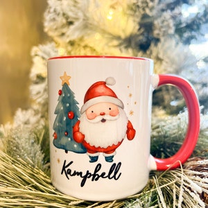 Personalized Christmas Mug, Childrens Hot Chocolate Mug, Santa Mug, Stocking Stuffer Gift, Christmas Eve Box Ideas, Gift for Children