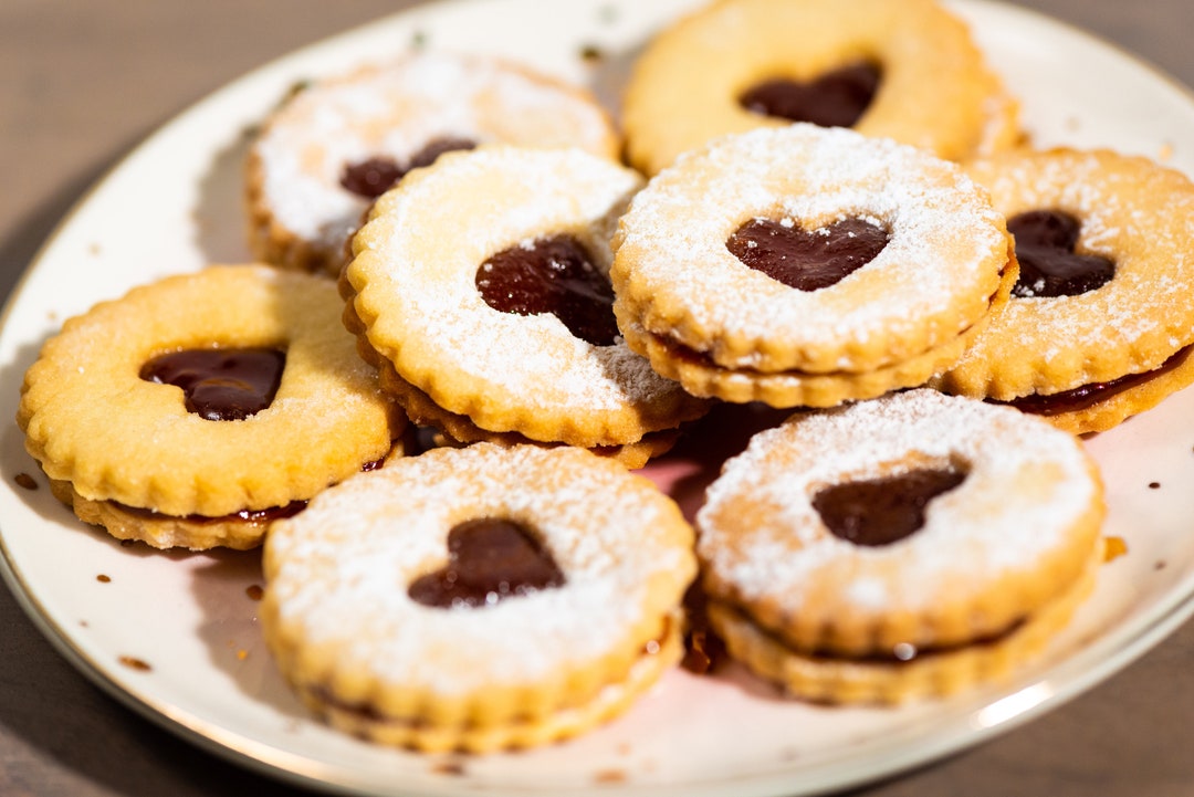 Nongmo Linzer Cookies/ German Butter Cookies/traditional Christmas