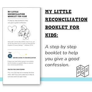 Mi pequeño cuadernillo de reconciliación para niños PDF / Descarga digital / Imprimibles católicos para niños / Imprimibles católicos / Tamaño carta