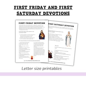 First Friday and First Saturday Devotions | Instant Download | Catholic ...