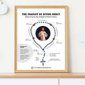 Steps to Pray the Chaplet of Divine Mercy PDF | Digital Download | Catholic Children&#39;s Printables | Catholic Printables | Letter Size