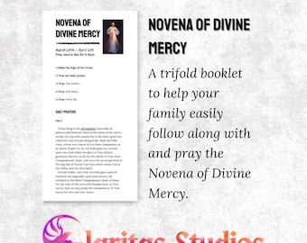 Novena of Divine Mercy Printable: Catholic Prayers (Digital Download)