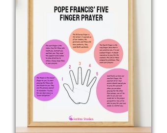 Pope Francis Five Finger Prayer Printable (Digital Download)