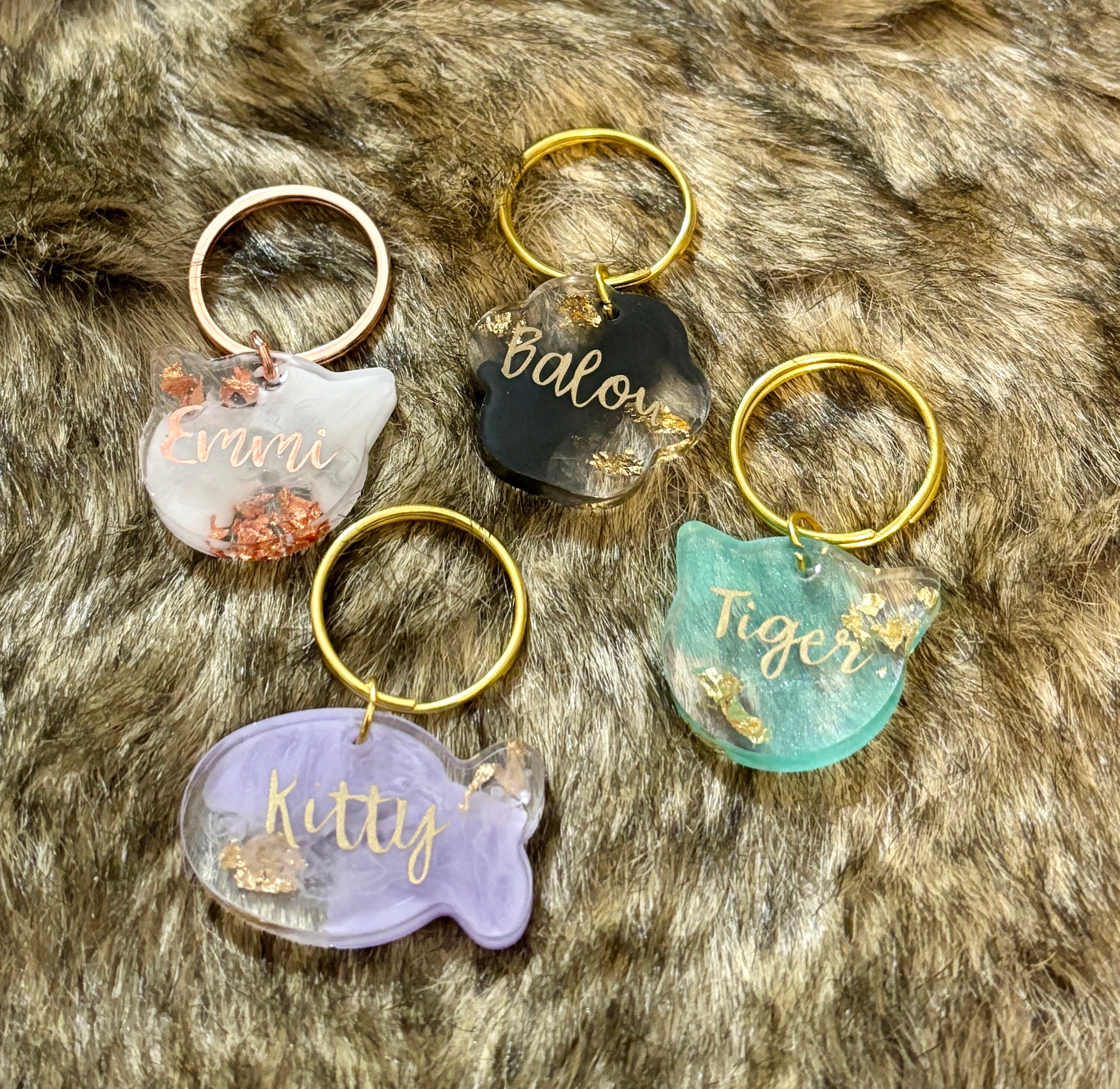 Dog cat tag resin epoxy resin personalized