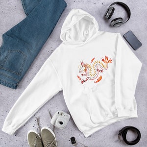 Chinese Zodiac Dragon Heavy Blend Unisex Hoodie | Year of the Dragon Sweatshirt | Family Matching Winter Top | Made to Order