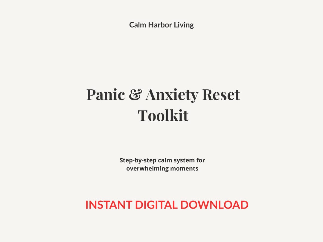 Simple Anxiety Relief Toolkit Printable Pdf|panic Attack Reset Guide ...
