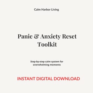 Simple Anxiety Relief Toolkit Printable PDF|Panic Attack Reset Guide|Grounding Techniques