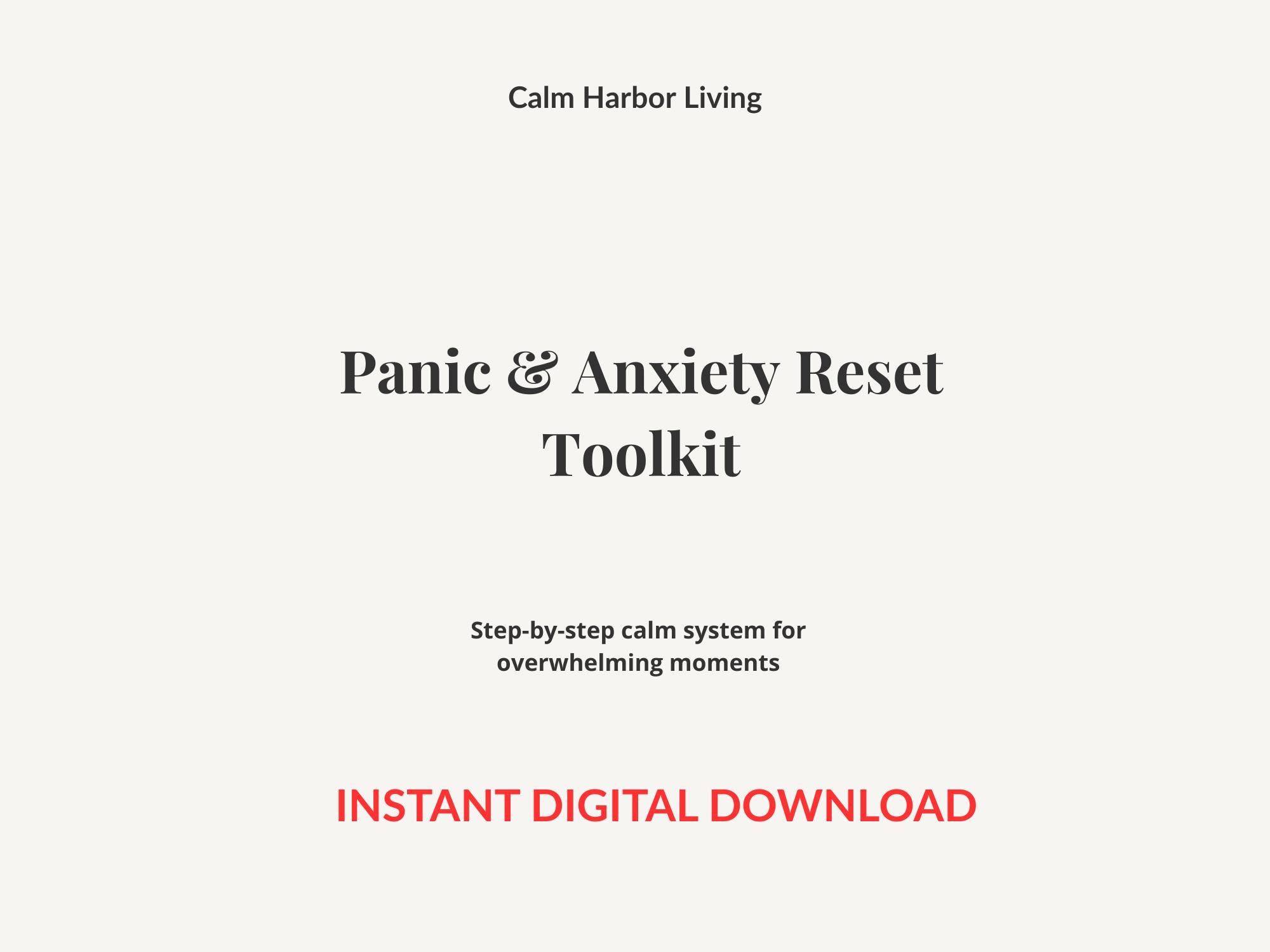 Simple Anxiety Relief Toolkit Printable Pdf|panic Attack Reset Guide ...