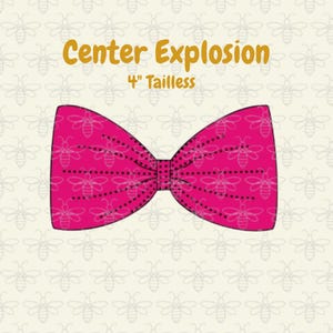 Center Burst Rhinestone Template Design for 4-inch Tailless Cheer Bow SVG file download