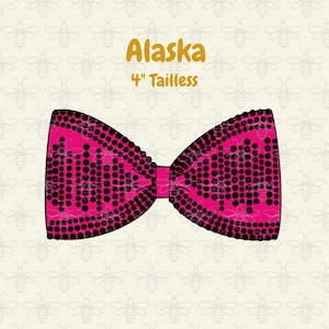 Plantilla de diamantes de imitación de Alaska para lazo de animadora sin cola de 4 pulgadas, descarga de archivo SVG