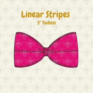 Linear Double Striped Rhinestone Template for 3-inch Tailless Cheer Bow SVG file download