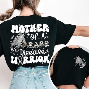 Custom Name Mother Of A Rare Disease Warrior Shirt, Rare Disease Awareness Shirt, Zebra Ribbon Shirt, Awareness Shirt, Rare Disease Support