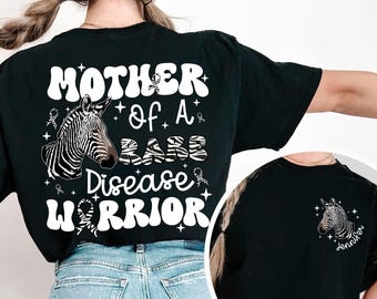 Custom Name Mother Of A Rare Disease Warrior Shirt, Rare Disease Awareness Shirt, Zebra Ribbon Shirt, Awareness Shirt, Rare Disease Support