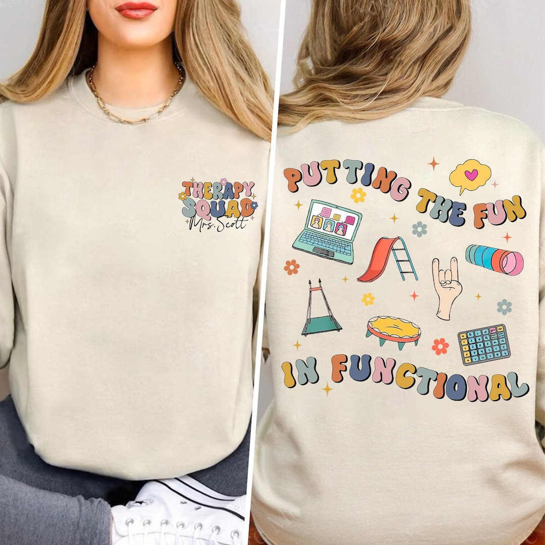 Custom Name Therapy Squad Shirt, Pediatric PT OT SLP Therapist ...