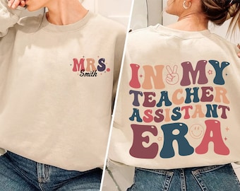 Personalized Assistant Gift For Teacher,Teacher Aide Tshirt, Custom Teacher Assistant Tee,Substitute Teacher Shirt, School Paras Team