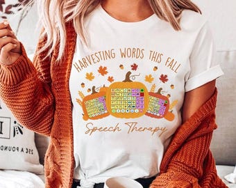 Fall Speech Therapy, Speech Language Pathologist, Aac Shirt, Speech Shirt, Speech Pathologist, Slp Shirt, Pumpkin Speech Shirt, Fall SLP