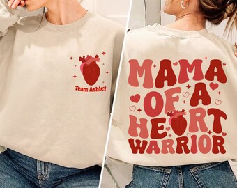 Mama Heart Warrior Shirt: CHD Awareness, Custom Name
