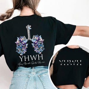 Custom Name YHWH Lungs Christian, Yahweh Shirt, Every Breath Speak His Name, Hebrew, Floral Christian Shirt, Faith Apparel Shirt