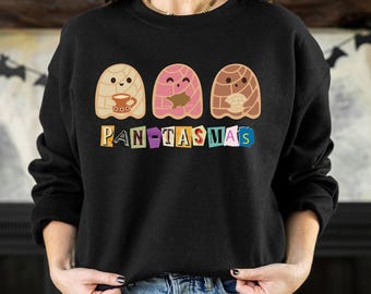 Pantasmas Ghost Sweatshirt, Cute Ghost Conchas Shirt, Funny Spooky Conchas Crewneck Sweatshirt, Concha Lovers Gift, Mexican Ghost Shirt