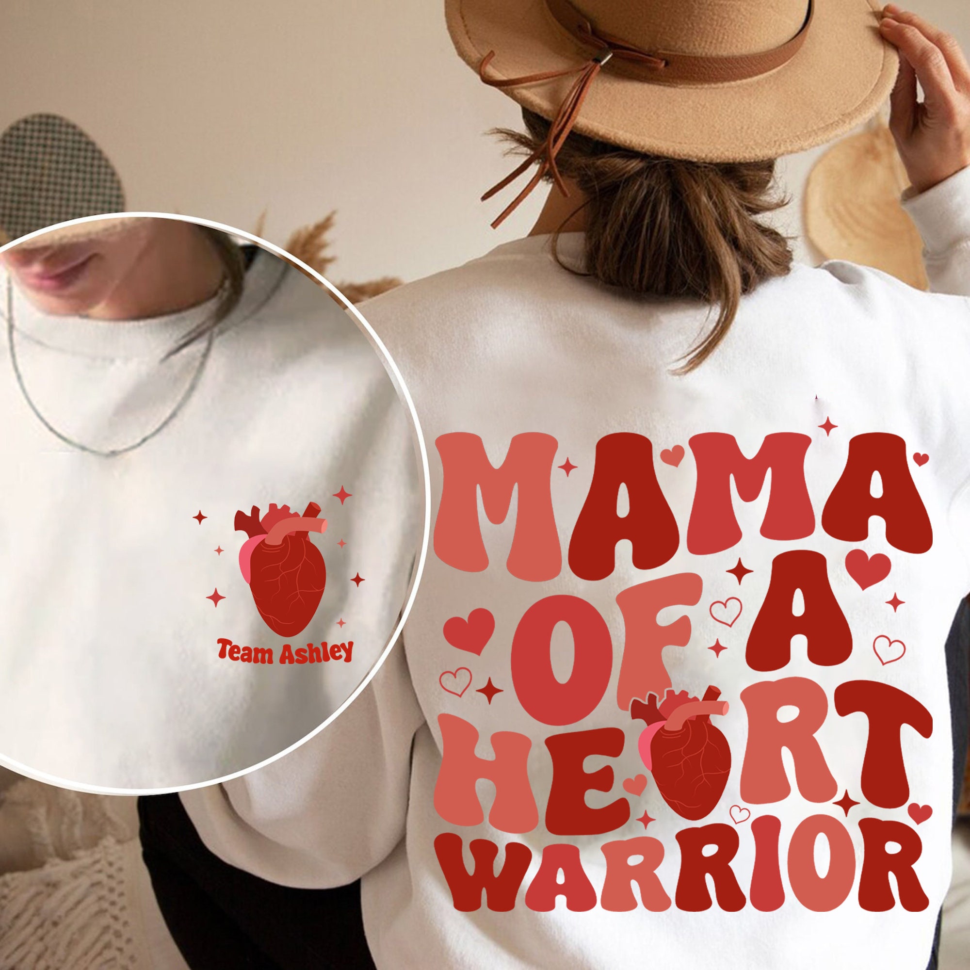 Mama Heart Warrior Shirt: CHD Awareness, Custom Name - Etsy