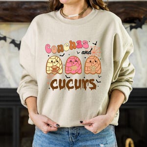 Conchas and Cucuys Shirt, Pantasmas Ghost Sweatshirt, Cute Ghost Conchas Shirt, Funny Spooky Conchas Shirt,Concha Lovers Gift, Mexican Ghost