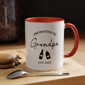 Befördert zu Opa Kaffeetasse, benutzerdefinierte Name Oma Kaffeetasse, Babypartygeschenk, Schwangerschaftansage, Polarkamel, neue Großeltern