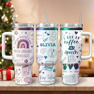 Speech Language Pathologist Gift SLP Therapy Gift Speech Language Pathologist Tumbler SLP Graduation Gift Speech Language Pathology Cup Gift