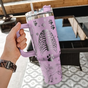 Veterinäranatomie-Becher 40 Unzen, Laser gravierter Tierarzt, Vet Tech Vet-Empfangsgeschenk, Tierarzt-Assistent, Veterinärmedizin-Studenten Becher