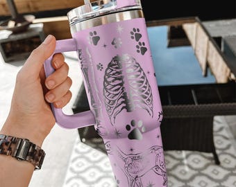 Laser Engraved Veterinary Anatomy Tumbler: 40 oz Stainless Steel Vet Gift