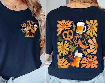 Custom Name Oktoberfest Shirt, Cute Beer Drinking Shirt, Boho Oktoberfest TShirt, October Beer Festival Shirt, Group Oktoberfest TShirt