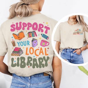 Maglietta personalizzata per sostenere le biblioteche locali, Maglietta per proteggere le biblioteche pubbliche, Regalo per bibliotecari, Regalo per amanti dei libri, Leggi libri proibiti, Appassionato di libri