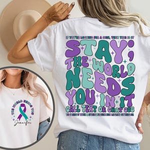 Custom Name Suicide Prevention shirt, Mental Health Shirt, You Matter Shirt,988 Shirt,Depression Shirt,Suicide Awareness Shirt,Anxiety Shirt