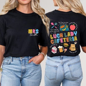 Personalized Lunch Lady Shirt, Lunch Lady Back to School Shirt, School Cafeteria Worker Shirt,Lunch Squad Shirt,Student Nutrition Team Shirt